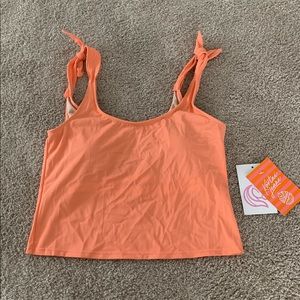 NWT Kortni Jeane coral tank tie top
